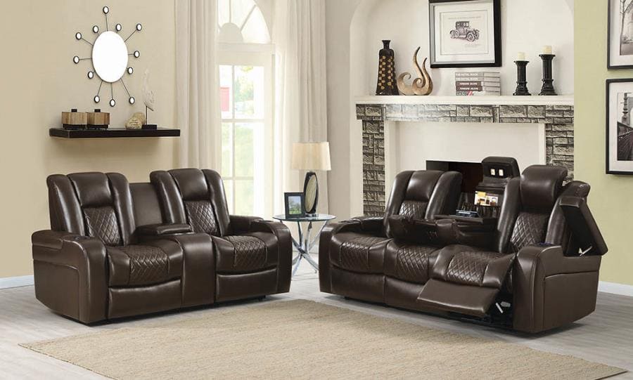 POWERS LIVING ROOM RECLINERS SOFA AND LOVESEAT - FIVE STAR FURNITURE LIQUIDATION