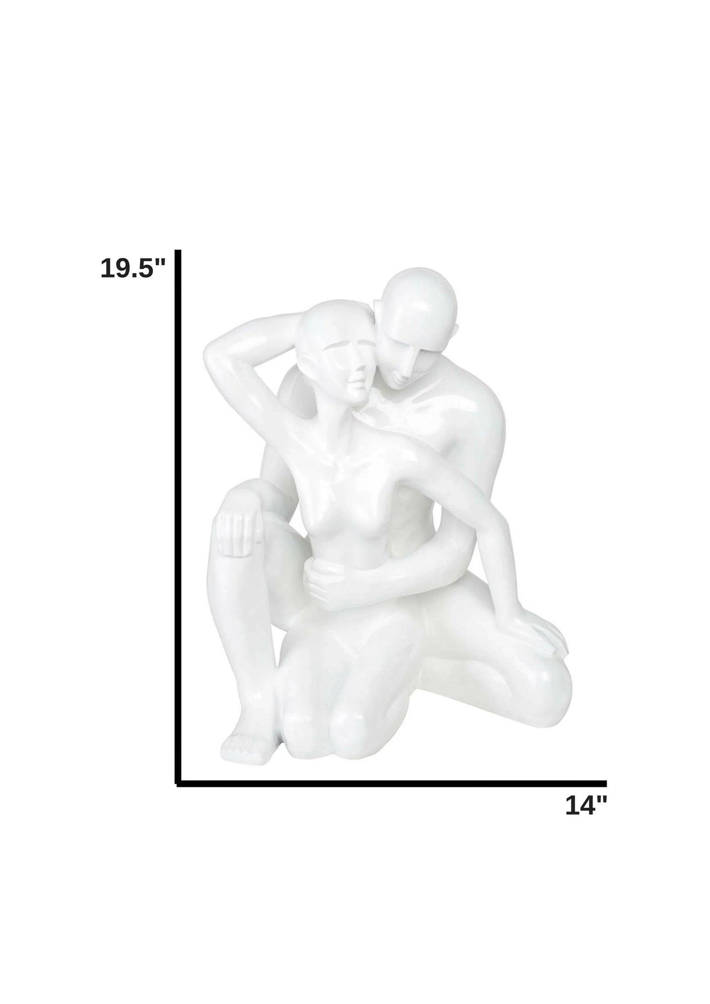 ESCULTURA DE PAREJA ROMÁNTICA ENTRELZADA
