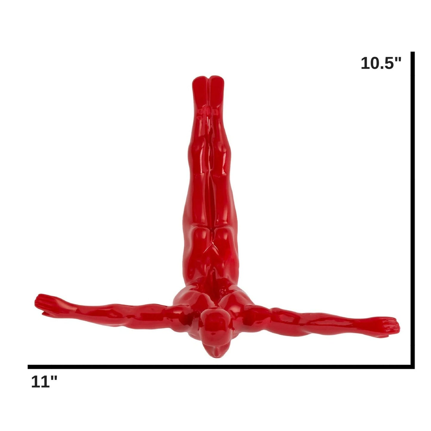 ESCULTURA DECORATIVA DE PARED BUZO //11" ROJO