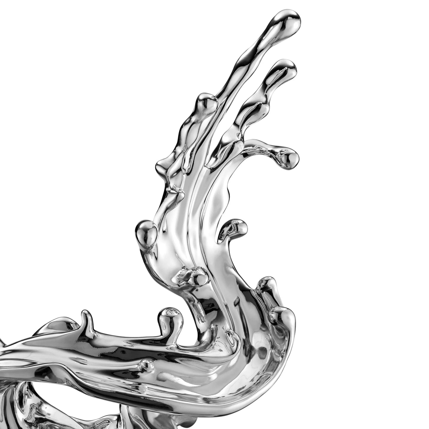 ESCULTURA ROMPEOLAS // CROMADA, 61 CM DE ALTO