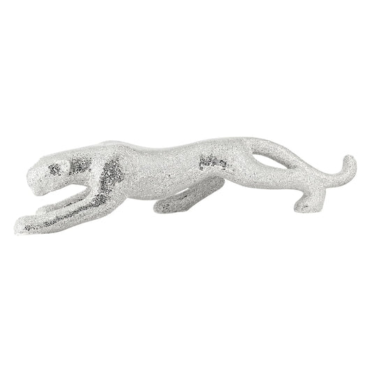 BOLI PANTHER SCULPTURE // GLASS AND CHROME