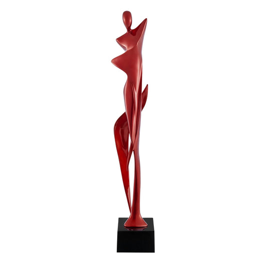 ESCULTURA ALLEGRA DE 32.5 PULGADAS - ROJO METÁLICO O GRIS