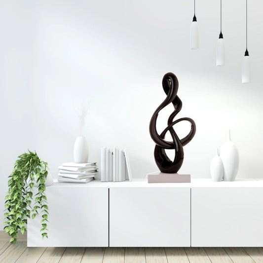 ESCULTURA ABSTRACTA TRIPLE ANTILIA - NEGRO GRANDE