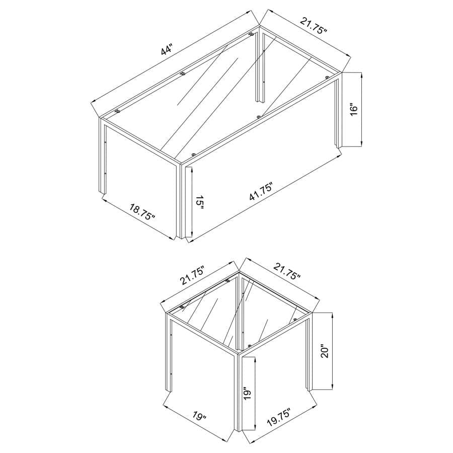 MESA DE CENTRO juego de 3 piezas