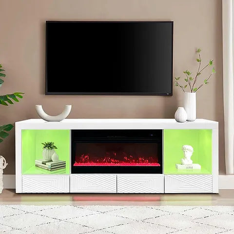 MUEBLE PARA TV CON CHIMENEA