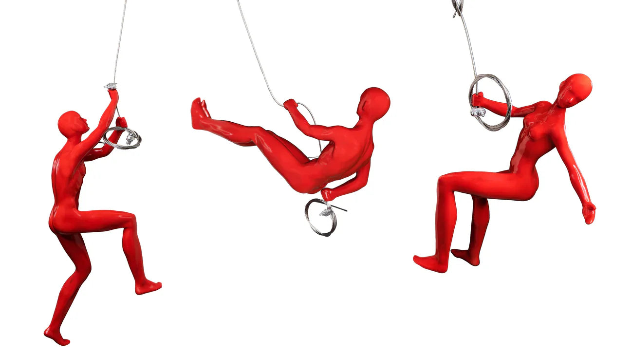 Escultura de 3 alpinistas
