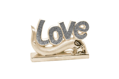 Escultura de diamante "Amor" con base