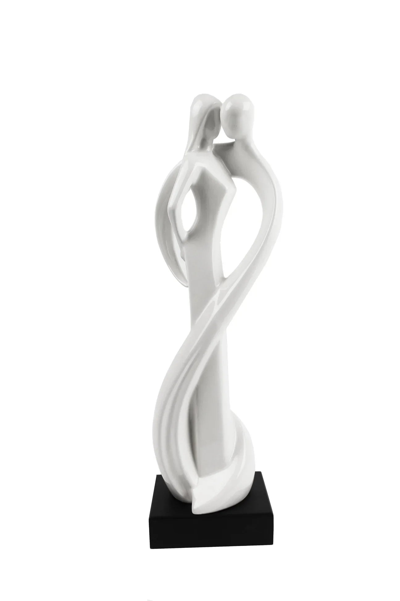 Escultura Blanca de Pareja de Pie