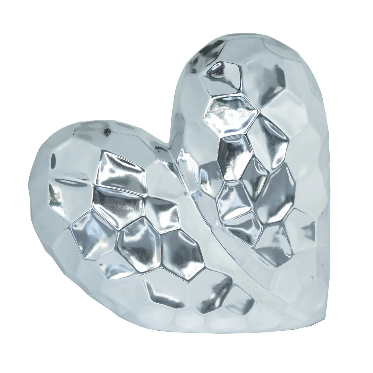 Escultura de corazón de cerámica