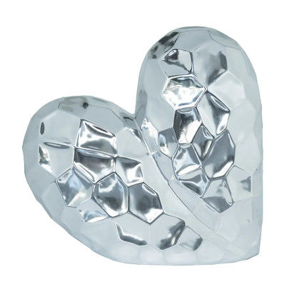 Escultura de corazón de cerámica
