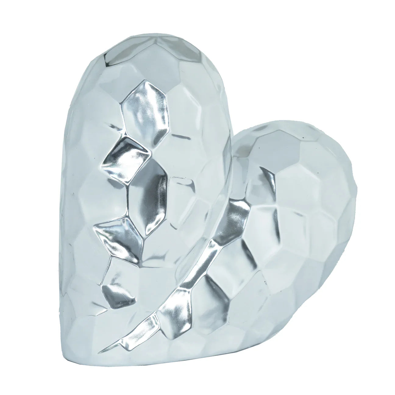 Escultura de corazón de cerámica