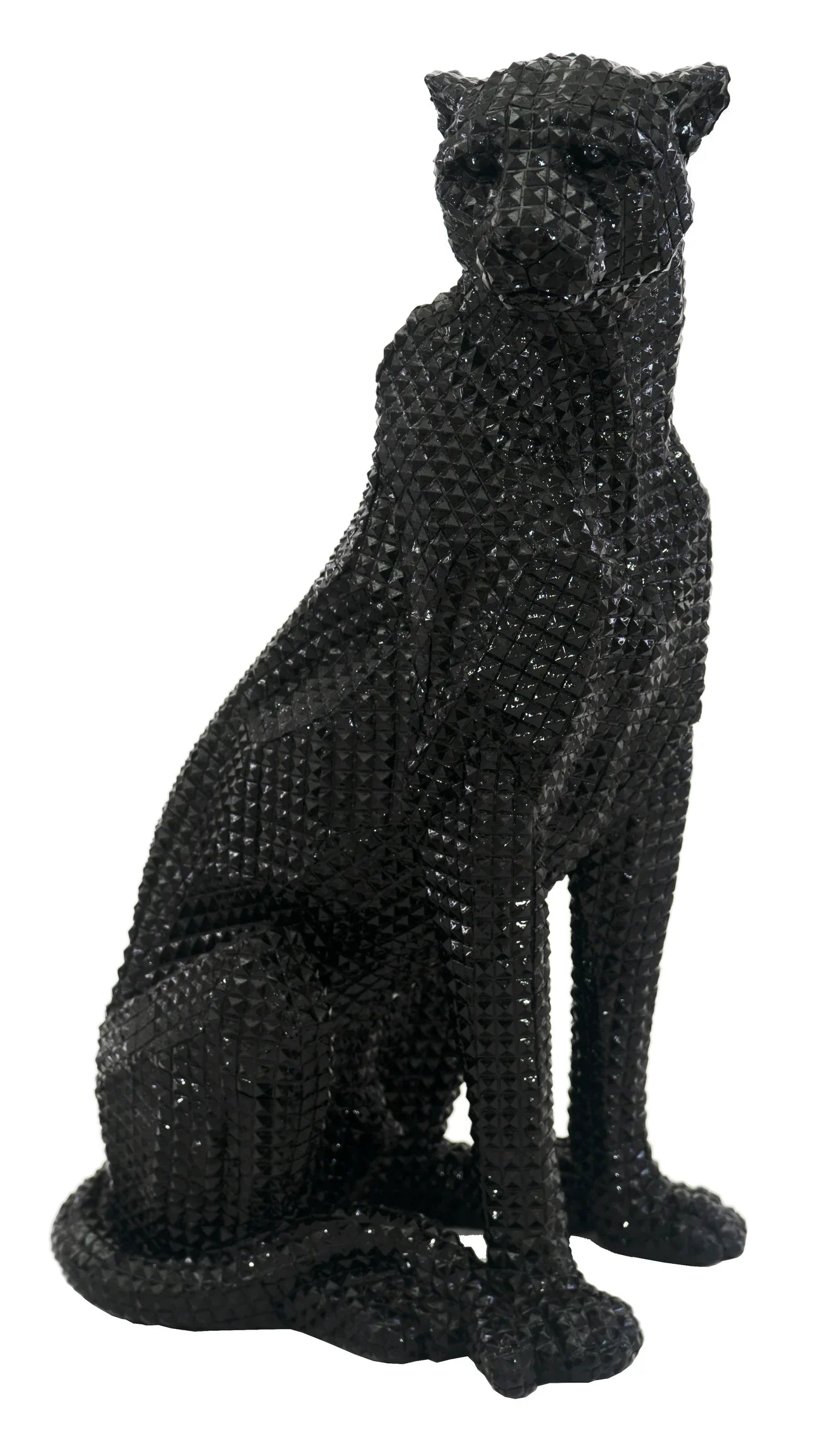 Leopardo Negro Sentado con Estoperoles
