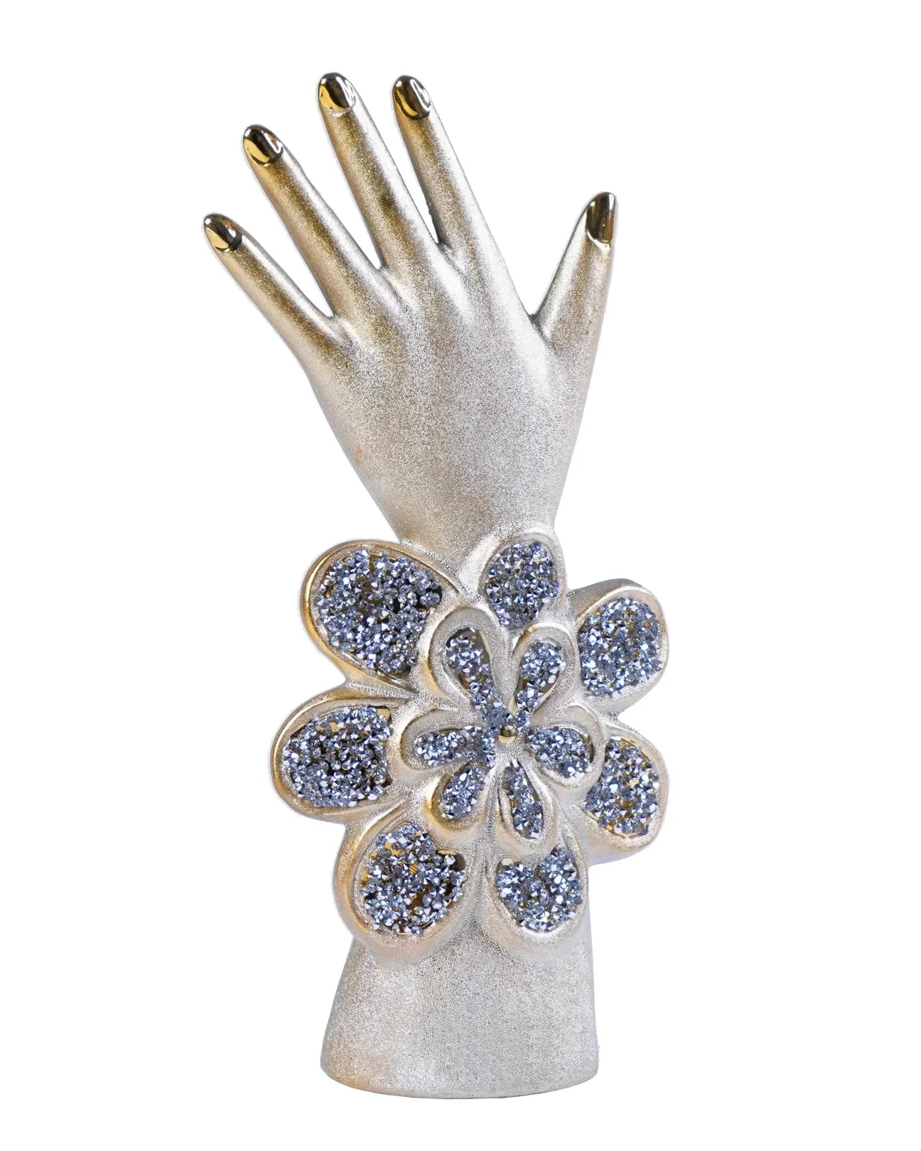 Escultura de la mano de diamante