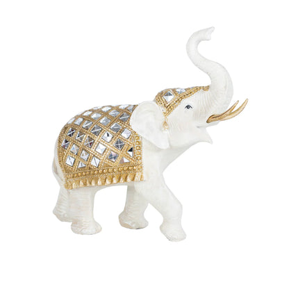 Elefante blanco/dorado de 9 pulgadas