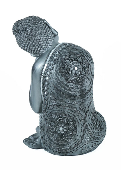Buda durmiente de plata