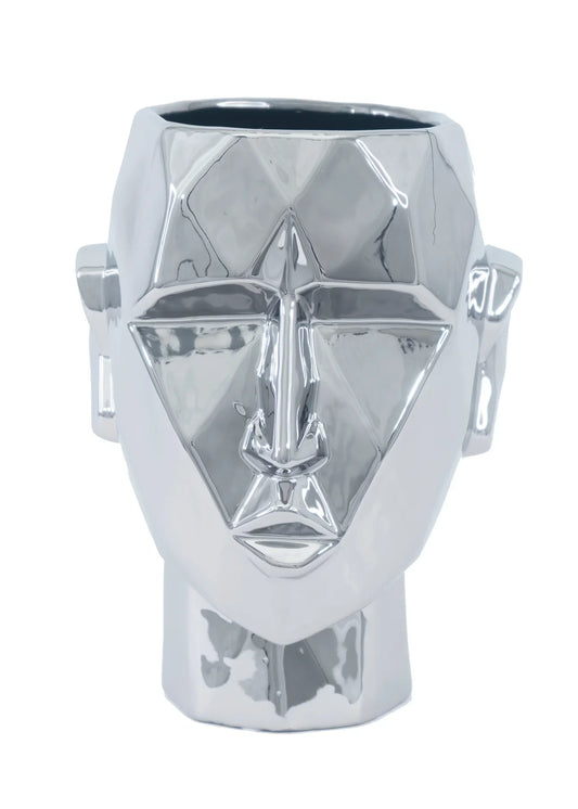 Geometric Head Ceramic Sculpture