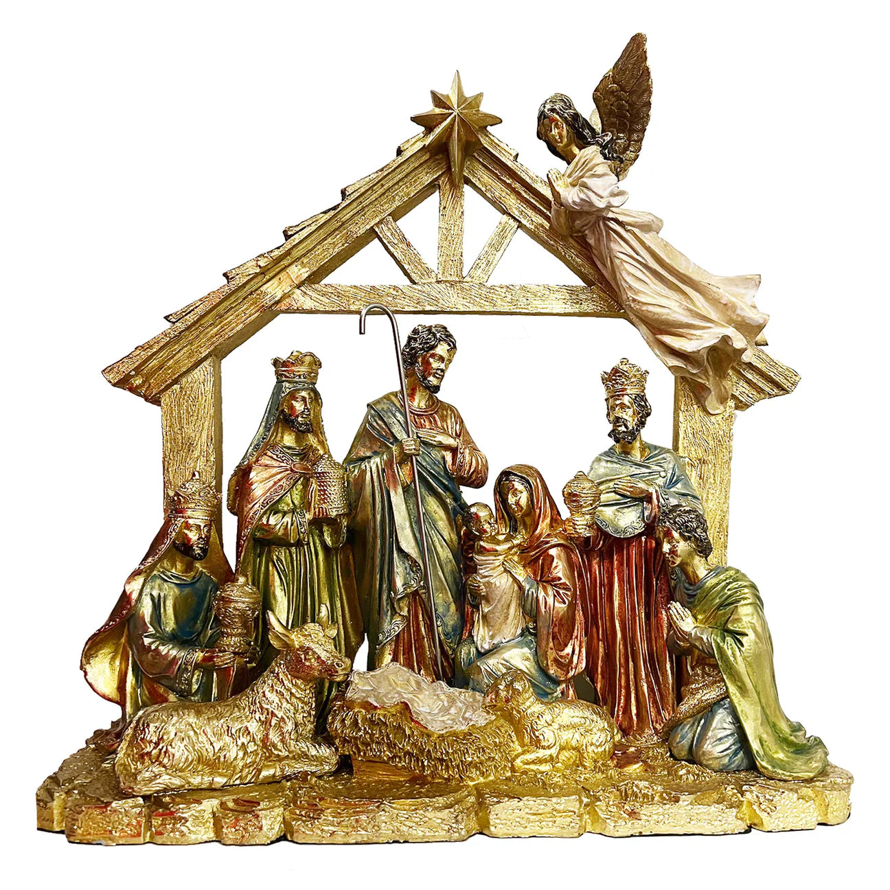 Escultura de Natividad con luz