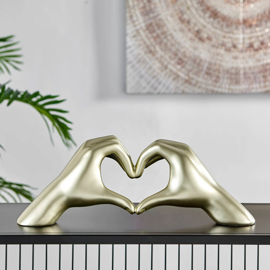 HEART HANDS CHAMPAGNE GOLD