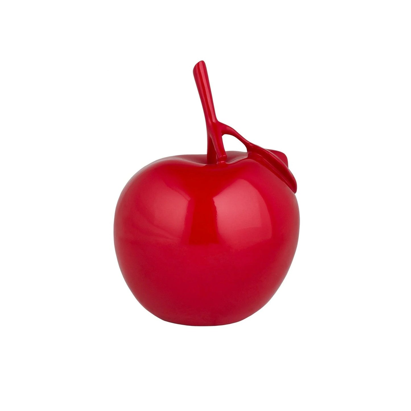 ESCULTURA DE MANZANA DE COLOR SÓLIDO // ROJO