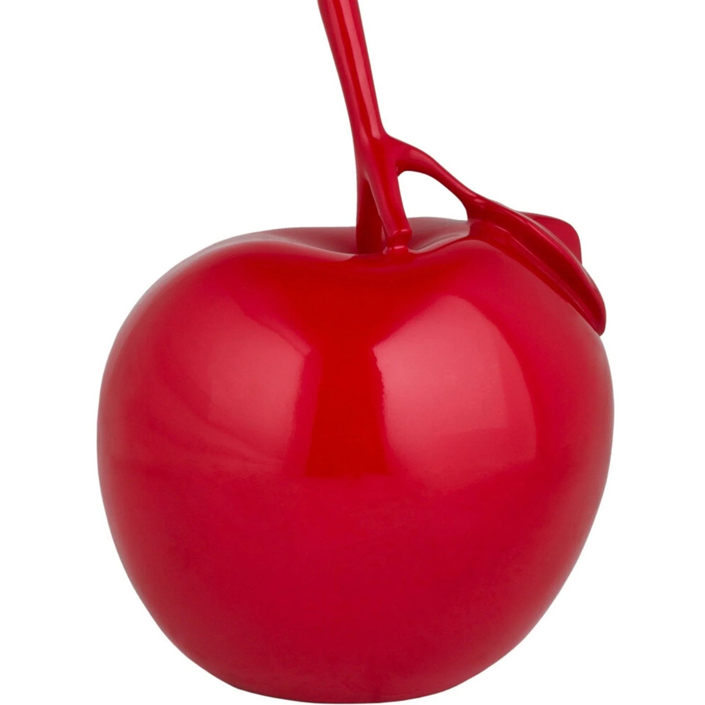 ESCULTURA DE MANZANA DE COLOR SÓLIDO // ROJO