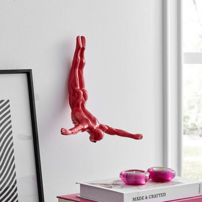ESCULTURA DECORATIVA DE PARED BUZO //11" ROJO