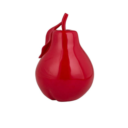 SOLID COLOR PEAR SCULPTURE // RED