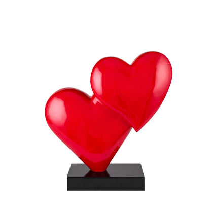 ESCULTURA DE DOBLE CORAZÓN // ROJO