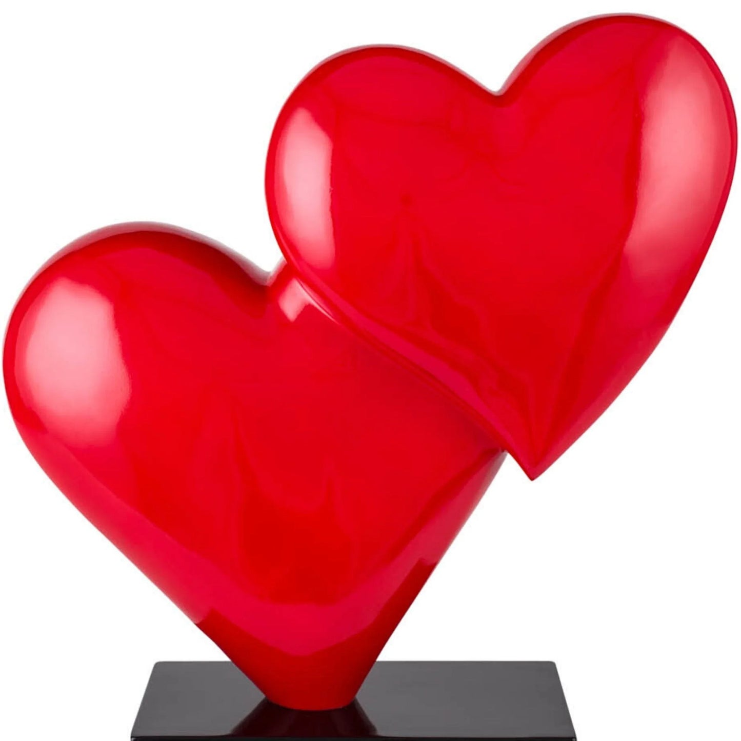 ESCULTURA DE DOBLE CORAZÓN // ROJO