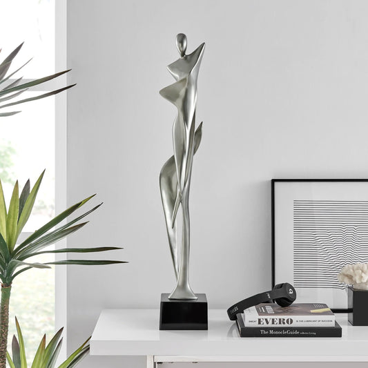 ESCULTURA ALLEGRA DE 29 PULGADAS - ROJO METÁLICO O GRIS