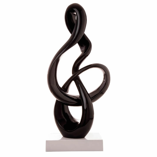 ESCULTURA ABSTRACTA TRIPLE ANTILIA - NEGRO GRANDE