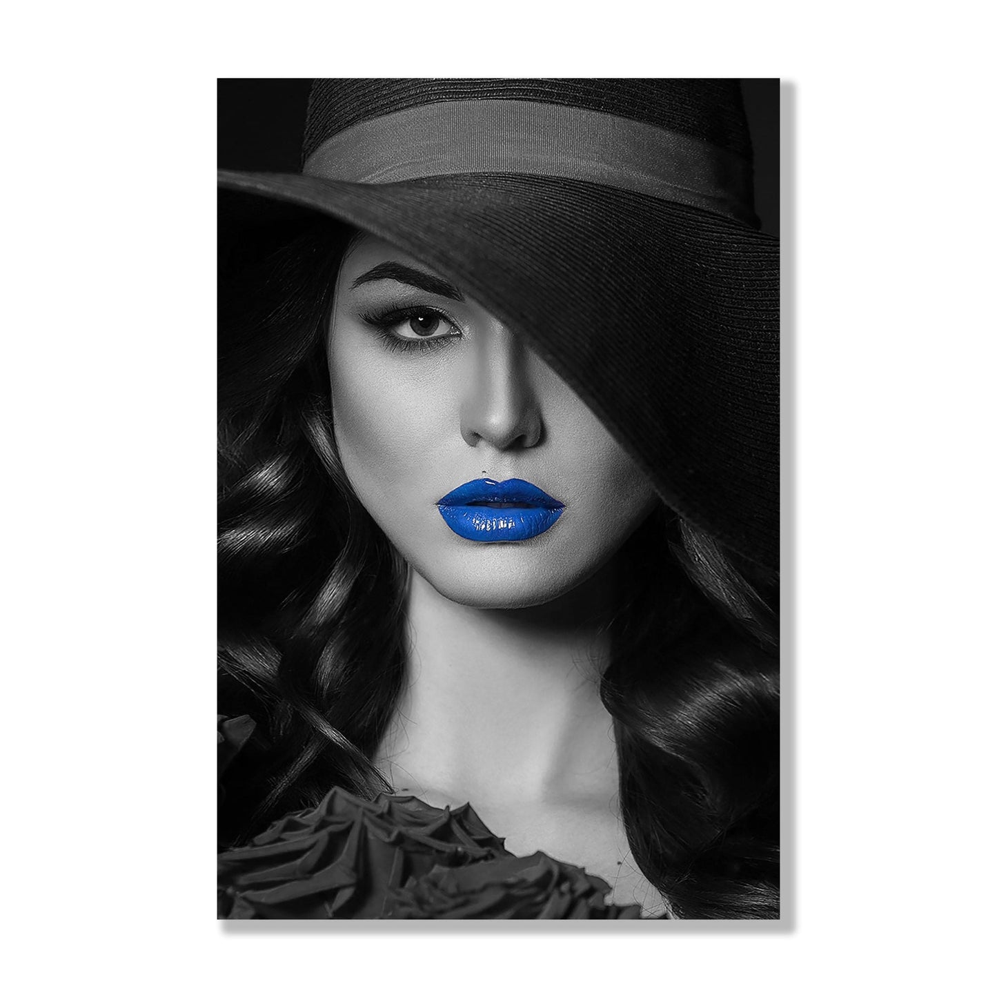 Labios azules de cristal
