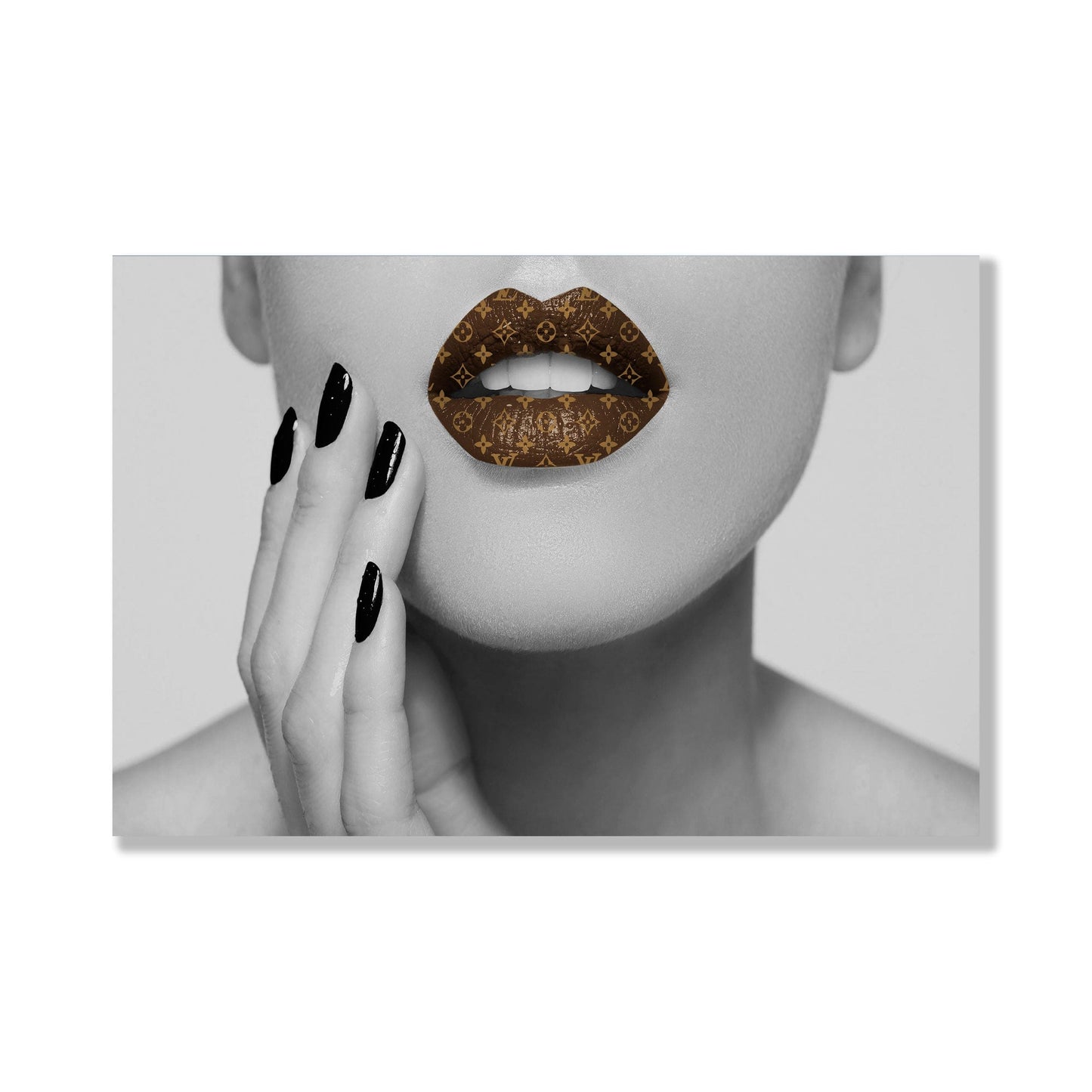 Arte en vidrio de labios