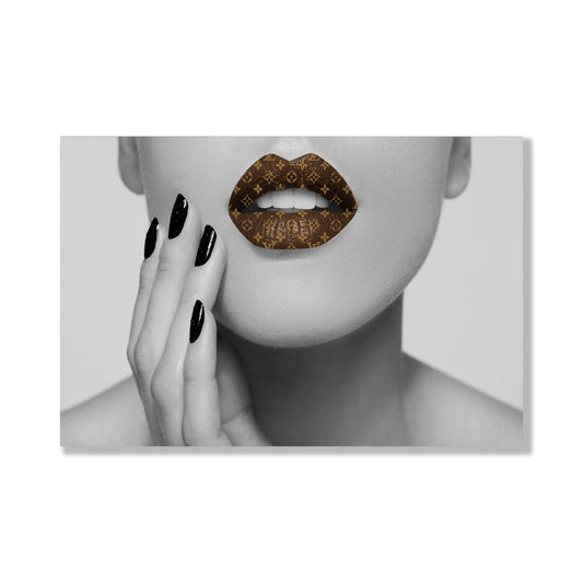 Arte en vidrio de labios