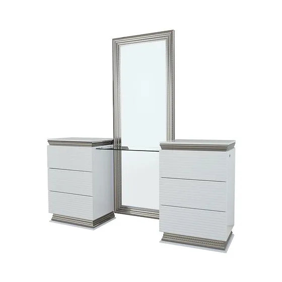 JUEGO DE DORMITORIO CON TOCADOR O CÓMODA