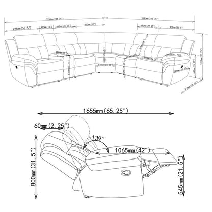 Reclinable seccional
