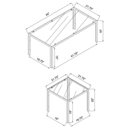 MESA DE CENTRO juego de 3 piezas