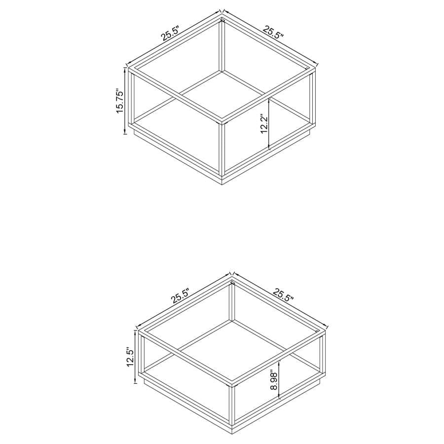 MESA DE CENTRO CONJUNTO DE 2 PIEZAS