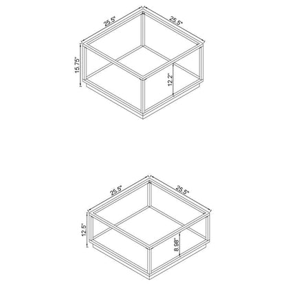 MESA DE CENTRO CONJUNTO DE 2 PIEZAS