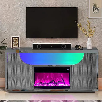 TV STAND WITH FIREPLACE
