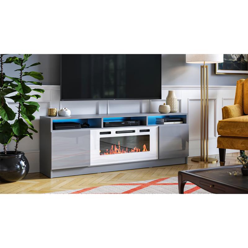 MUEBLE DE TV CON CHIMENEA